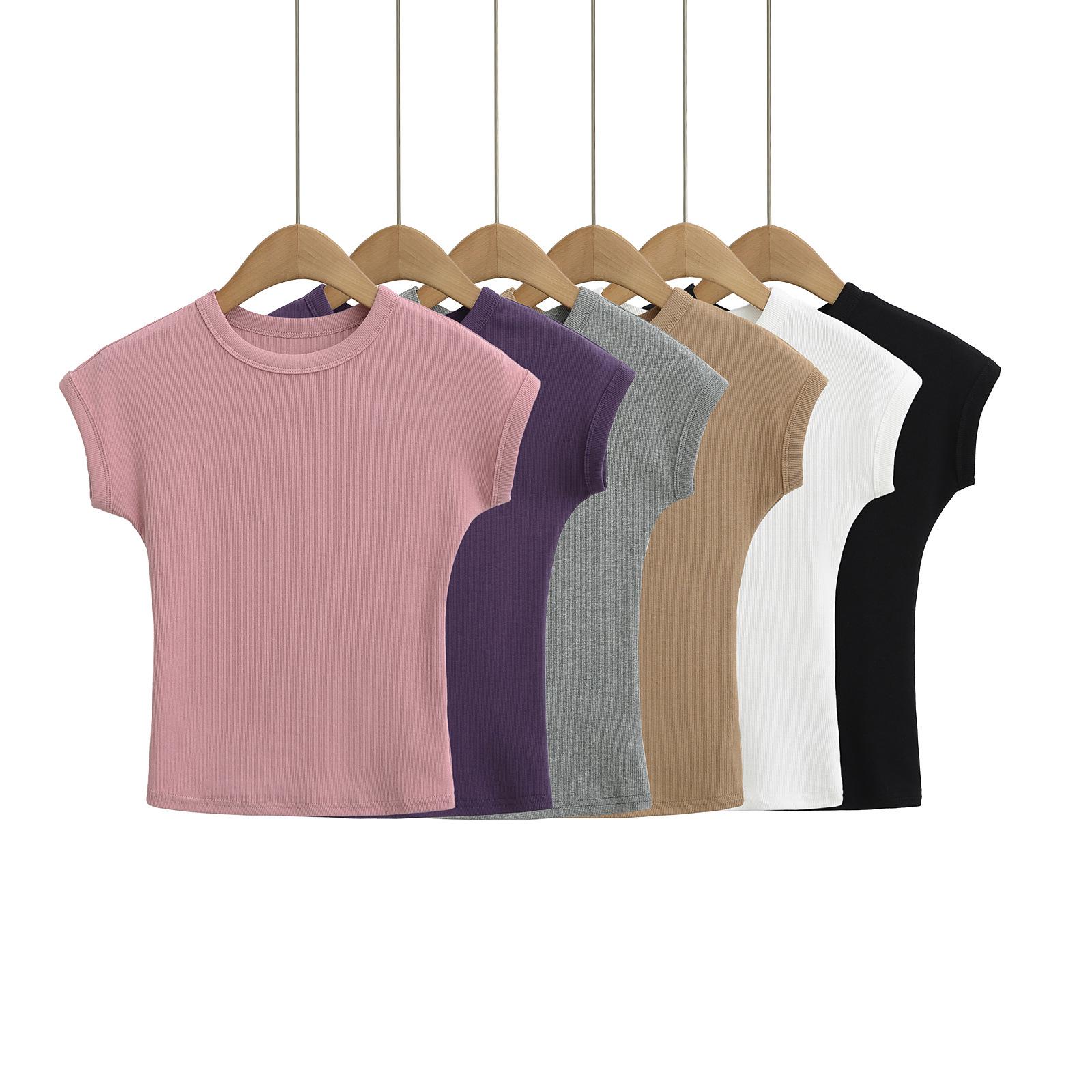 2025 Summer American Retro Sweet & Spicy Solid Color Round Neck T-Shirt with Slimming Ruffle Short Sleeves Medium
2025 Summer American Retro Sweet & Spicy Solid Color Round Neck T-Shirt with Slimming Ruffle Short Sleeves Medium