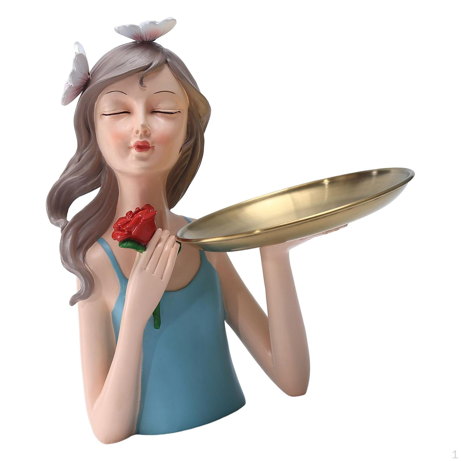 Chic Girl Sttue Decortive Sculpture rt Cretive Crfts Resin for Tbletop Home ccents Living Blue Tray5
Chic Girl Sttue Decortive Sculpture rt Cretive Crfts Resin for Tbletop Home ccents Living Blue Tray5