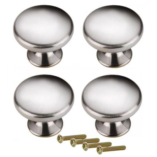 Stainless steel drawer handles, architectural hardware knobs, and drawer pulls with screws for cabinets, cupboards, and dressers. Set of 4, single hol
Stainless steel drawer handles, architectural hardware knobs, and drawer pulls with screws for cabinets, cupboards, and dressers. Set of 4, single hol