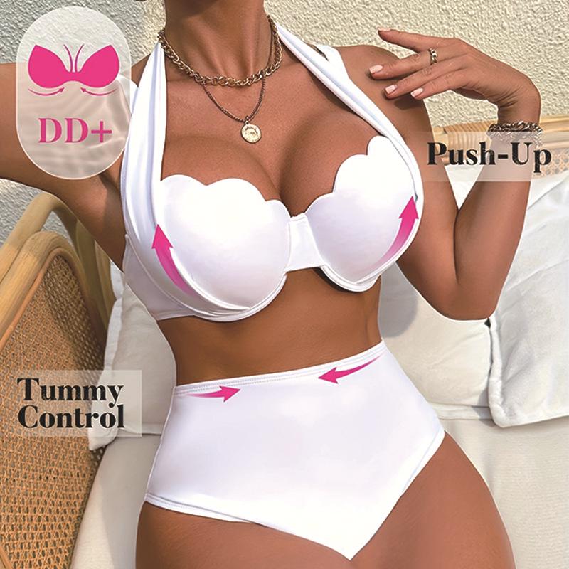 2025 Halter Bikini: European & American Style Women s Sexy Hard Cup Beach Swimwear Extra Large білий
2025 Halter Bikini: European & American Style Women s Sexy Hard Cup Beach Swimwear Extra Large білий