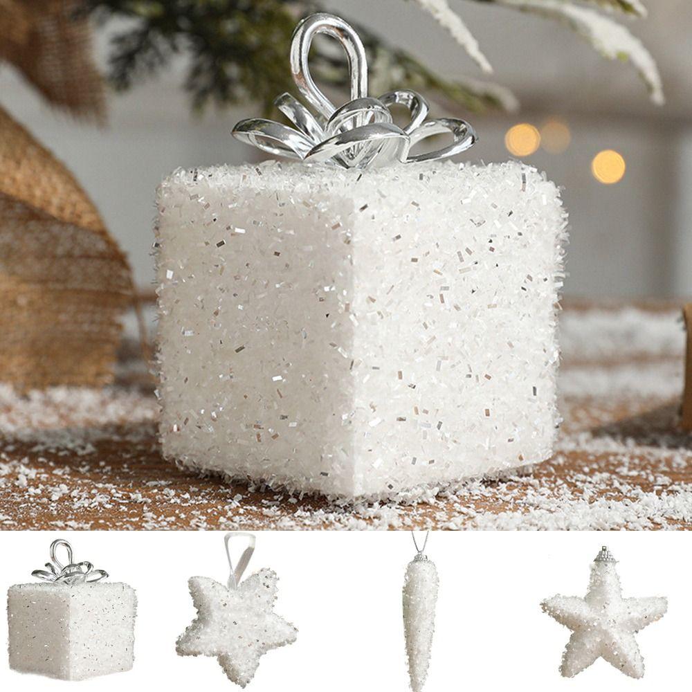 Gift Box White Foam Pendant Hanging Christmas Decorations Christmas Tree Pendant Centerpiece Props B-1PCS
Gift Box White Foam Pendant Hanging Christmas Decorations Christmas Tree Pendant Centerpiece Props B-1PCS