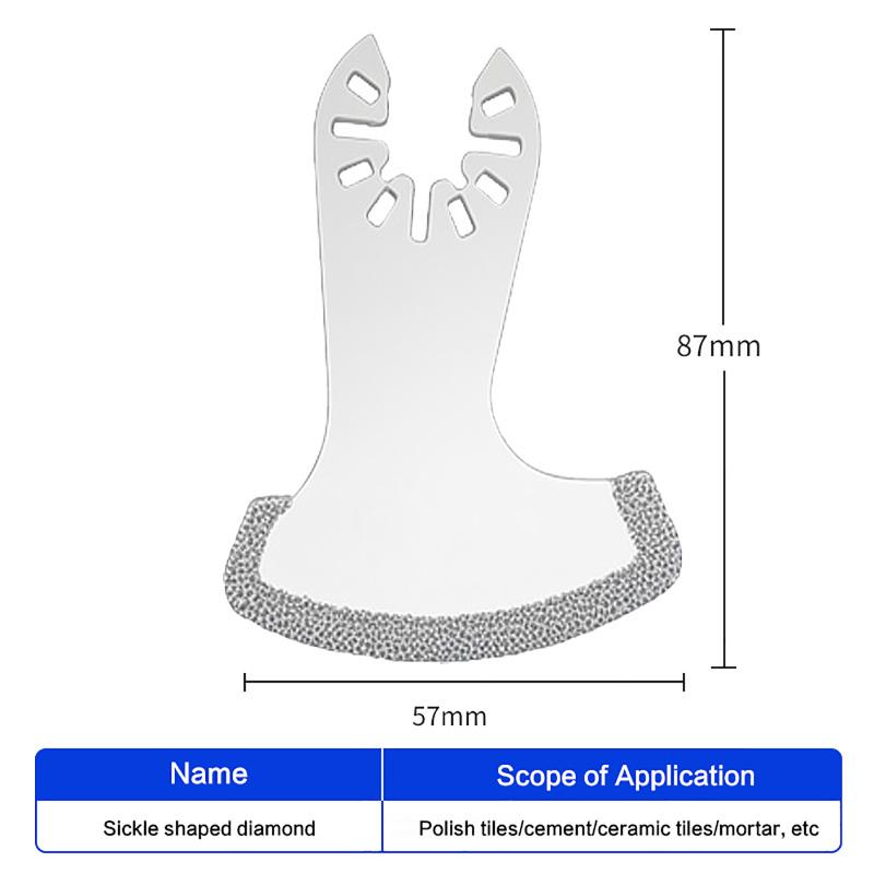 1/2Pcs Oscillating Saw Blades Sickle-Shaped/Semi-Circular For Rough Sanding Fillers Tile Ceramics Electric Tool Accessories
1/2Pcs Oscillating Saw Blades Sickle-Shaped/Semi-Circular For Rough Sanding Fillers Tile Ceramics Electric Tool Accessories
