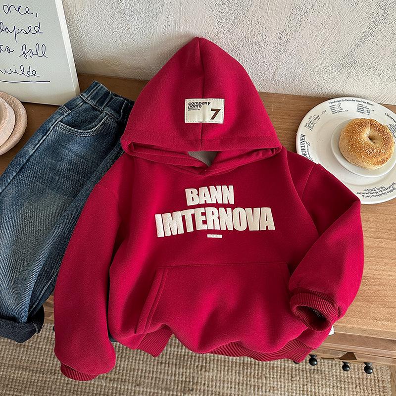 2025 Autumn/Winter Boys Fleece-Lined Hoodie - Children s Red Festive Sweatshirt Fashion Trend 110 cm червоний
2025 Autumn/Winter Boys Fleece-Lined Hoodie - Children s Red Festive Sweatshirt Fashion Trend 110 cm червоний