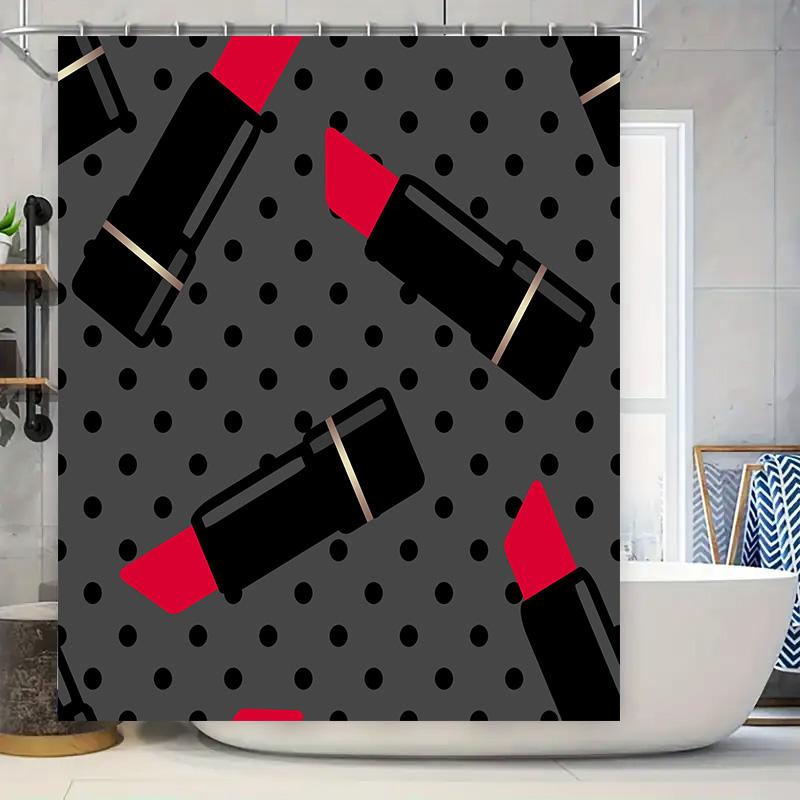 Polka Dot Red Lipstick Shower Curtain Black Decorative Fabric Bath Room Decor For Home Decoration Diy Shower Panels Wall Protect W60H190(CM)-1 Pcs
Polka Dot Red Lipstick Shower Curtain Black Decorative Fabric Bath Room Decor For Home Decoration Diy Shower Panels Wall Protect W60H190(CM)-1 Pcs