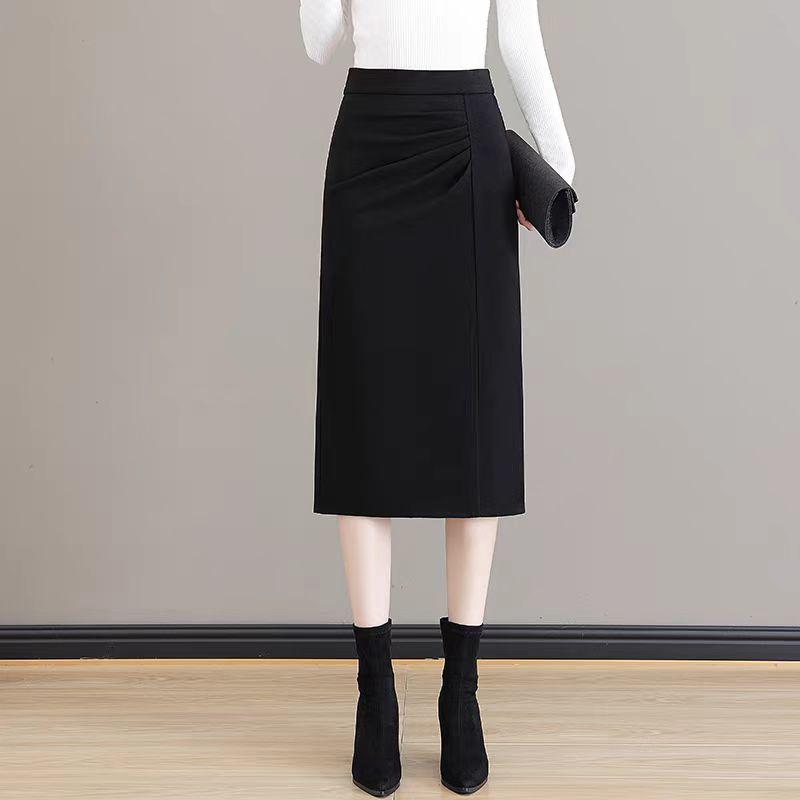 Вовняна спідниця жіноча осінь зима висока талія струнка пряма труба стегнова спідниця середня довжина розріз сукня-олівець S чорний
Вовняна спідниця жіноча осінь зима висока талія струнка пряма труба стегнова спідниця середня довжина розріз сукня-олівець S чорний