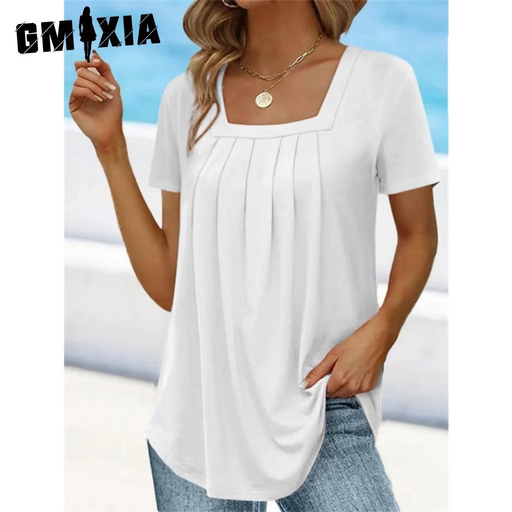 GMXIA Жіночі модні повсякденні одноколірні блузки та сорочки з короткими рукавами XXXXXL білий
GMXIA Жіночі модні повсякденні одноколірні блузки та сорочки з короткими рукавами XXXXXL білий