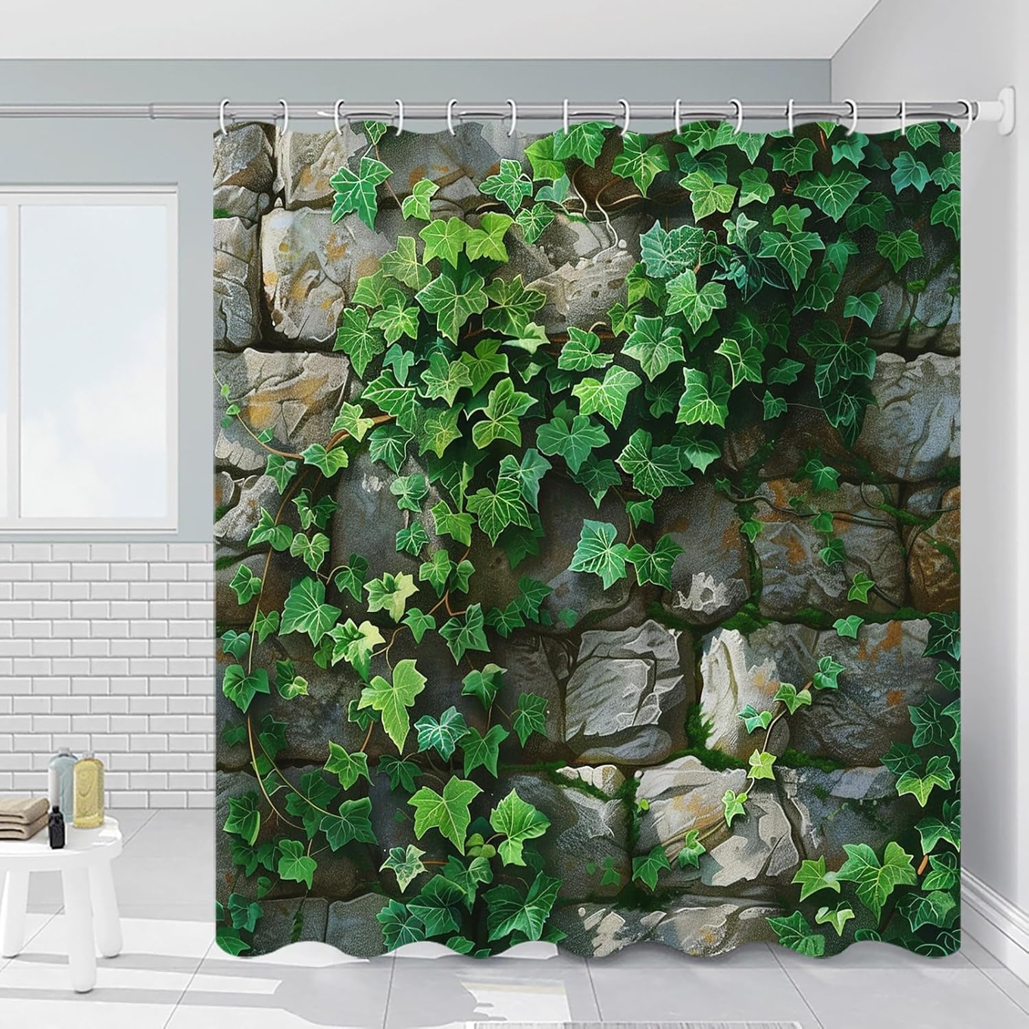 Green Leaf Wall Climbing Plant Shower Curtain Spring Summer Rustic Green Vine Nature Bathroom Decoration Polyester Waterproof 90x180CM
Green Leaf Wall Climbing Plant Shower Curtain Spring Summer Rustic Green Vine Nature Bathroom Decoration Polyester Waterproof 90x180CM