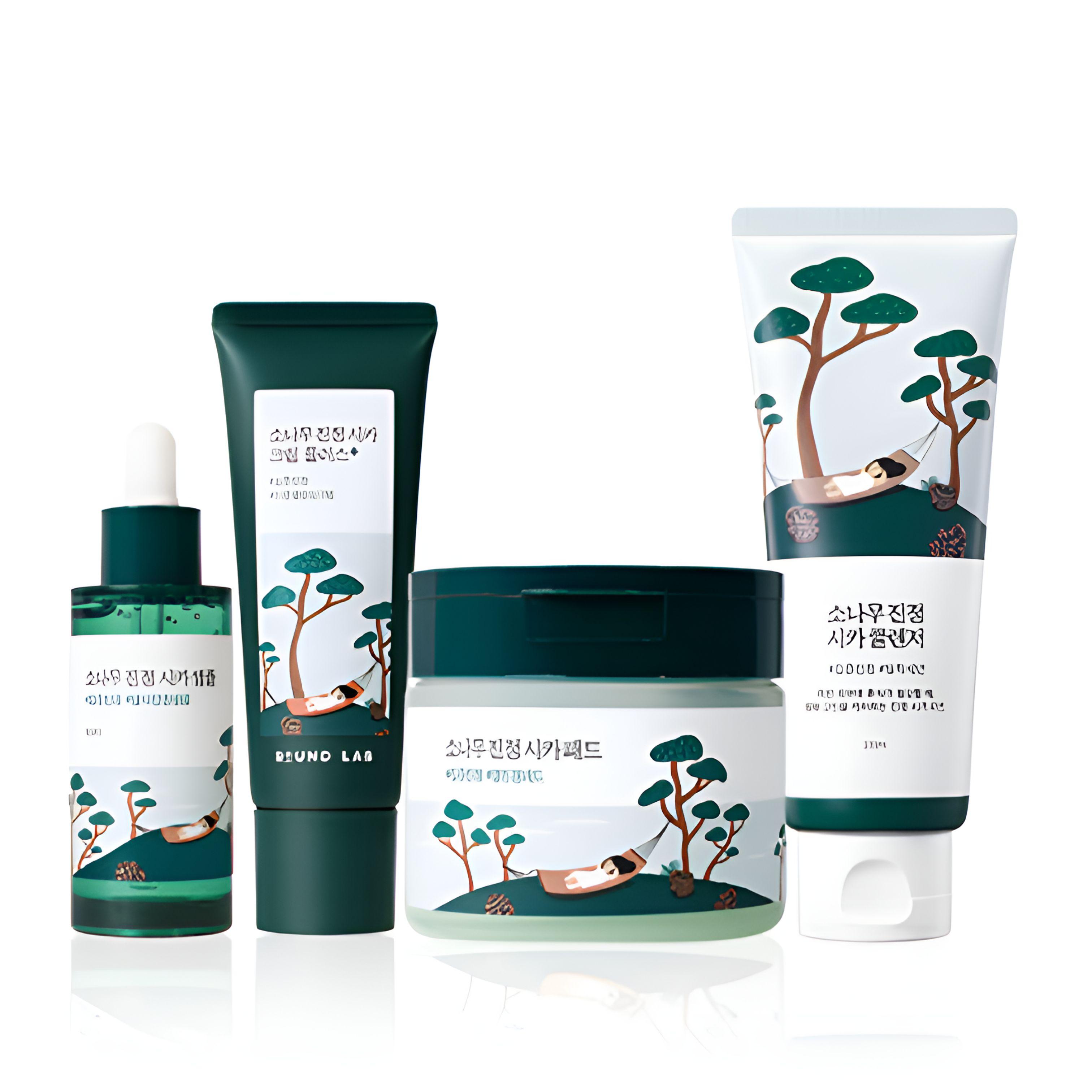 ROUND LAB Pine Calming Cica Trouble Care Set Ampoule 50ml + Cream Plus 60ml + Toner Pad 50 Sheets + Cleanser 150ml Acne Soothing Kit
ROUND LAB Pine Calming Cica Trouble Care Set Ampoule 50ml + Cream Plus 60ml + Toner Pad 50 Sheets + Cleanser 150ml Acne Soothing Kit