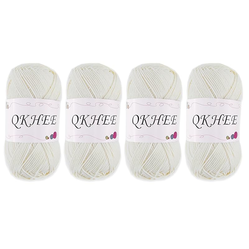 QKHEE yarn cotton thick 4 color set 1 ball Approximately 100g Approximately 200m crochet knitting knitting yarn Stuffed animal thread (with cream)
QKHEE yarn cotton thick 4 color set 1 ball Approximately 100g Approximately 200m crochet knitting knitting yarn Stuffed animal thread (with cream)