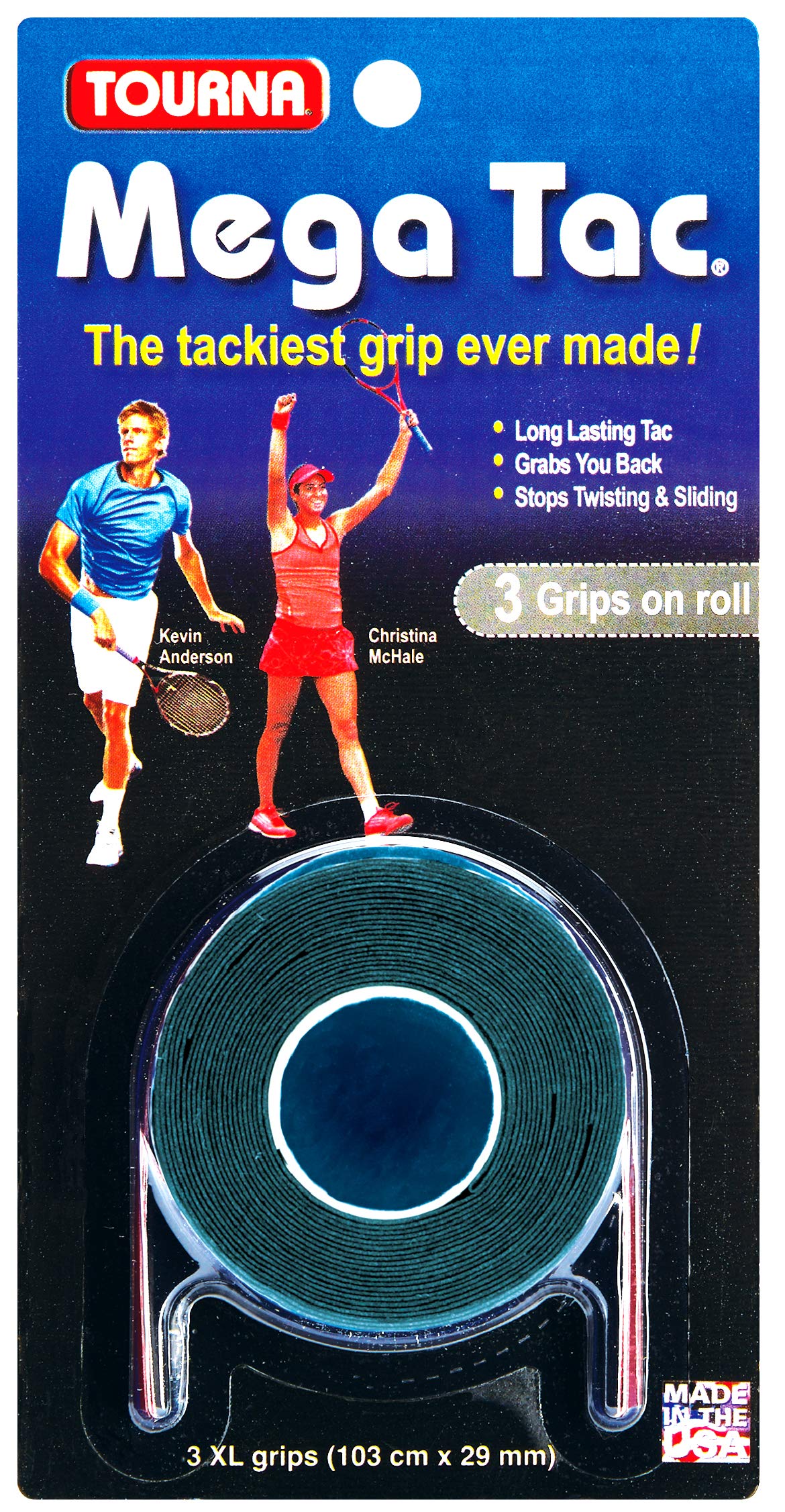 TOURNAGRIP Tourna Mega Tack Black Wet 103cm x 29mm x 3 Grip, Rolls, US-TG-MEGA-BK чорний
TOURNAGRIP Tourna Mega Tack Black Wet 103cm x 29mm x 3 Grip, Rolls, US-TG-MEGA-BK чорний