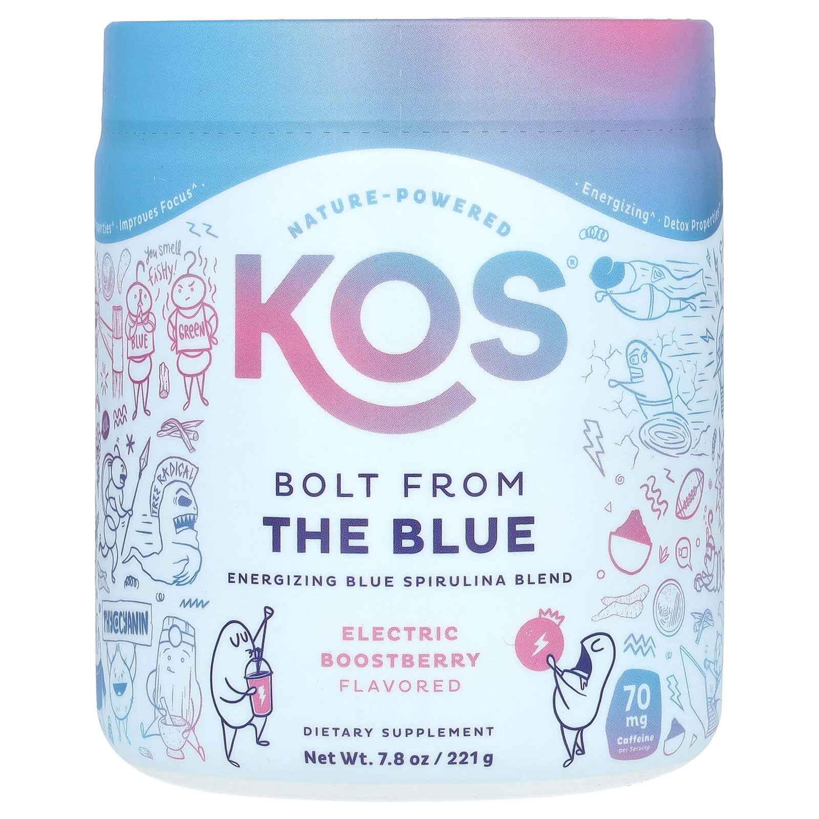 Bolt From The Blue, Energizing Blue Spirulina Blend, Electric Boostberry, 221G (7.8Oz)
Bolt From The Blue, Energizing Blue Spirulina Blend, Electric Boostberry, 221G (7.8Oz)