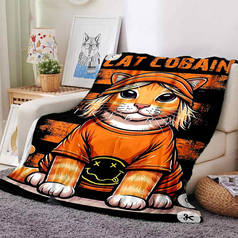 1pc Cat Cobain Soft Warm Throw for Home, Office, Trave, All-Season Cozy Bedding Gift, Office Cozy Accessory 1182 80cmx120cm(31inx47in)
1pc Cat Cobain Soft Warm Throw for Home, Office, Trave, All-Season Cozy Bedding Gift, Office Cozy Accessory 1182 80cmx120cm(31inx47in)