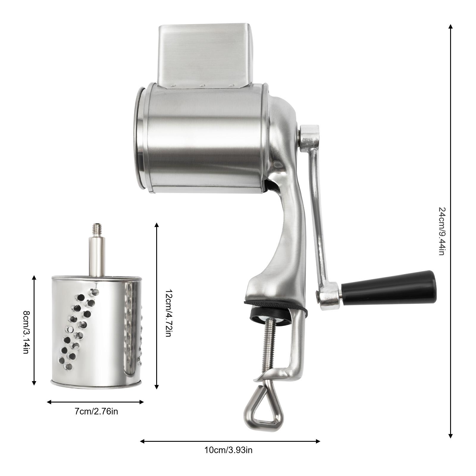 Rotary Grater Food Mill Nut Cheese Grinder W/ 5 Drum Blade Grinding Tool An Ideal Gift A Swivel Handle for Shredding, Slicing срібний
Rotary Grater Food Mill Nut Cheese Grinder W/ 5 Drum Blade Grinding Tool An Ideal Gift A Swivel Handle for Shredding, Slicing срібний