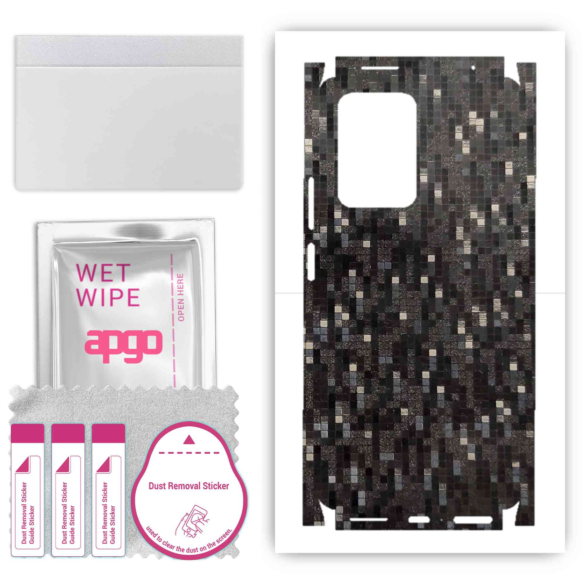 Apgo Protective Skin Sticker for the back+sides compatible with Xiaomi 11T, Full Wrap Film, Foil, Vinyl - Pattern Carbon Black Pixel
Apgo Protective Skin Sticker for the back+sides compatible with Xiaomi 11T, Full Wrap Film, Foil, Vinyl - Pattern Carbon Black Pixel