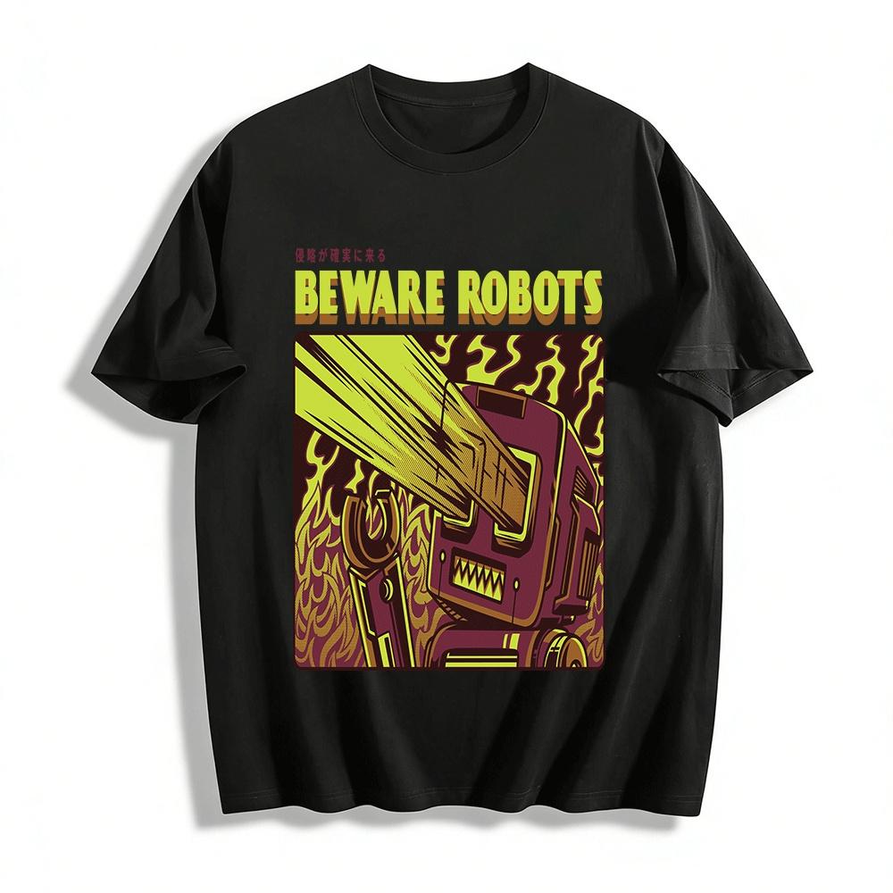 Vintage Mecha Style Robot Invasion Themed Print Casual T-shirt Pure cotton T-shirt XXS
Vintage Mecha Style Robot Invasion Themed Print Casual T-shirt Pure cotton T-shirt XXS