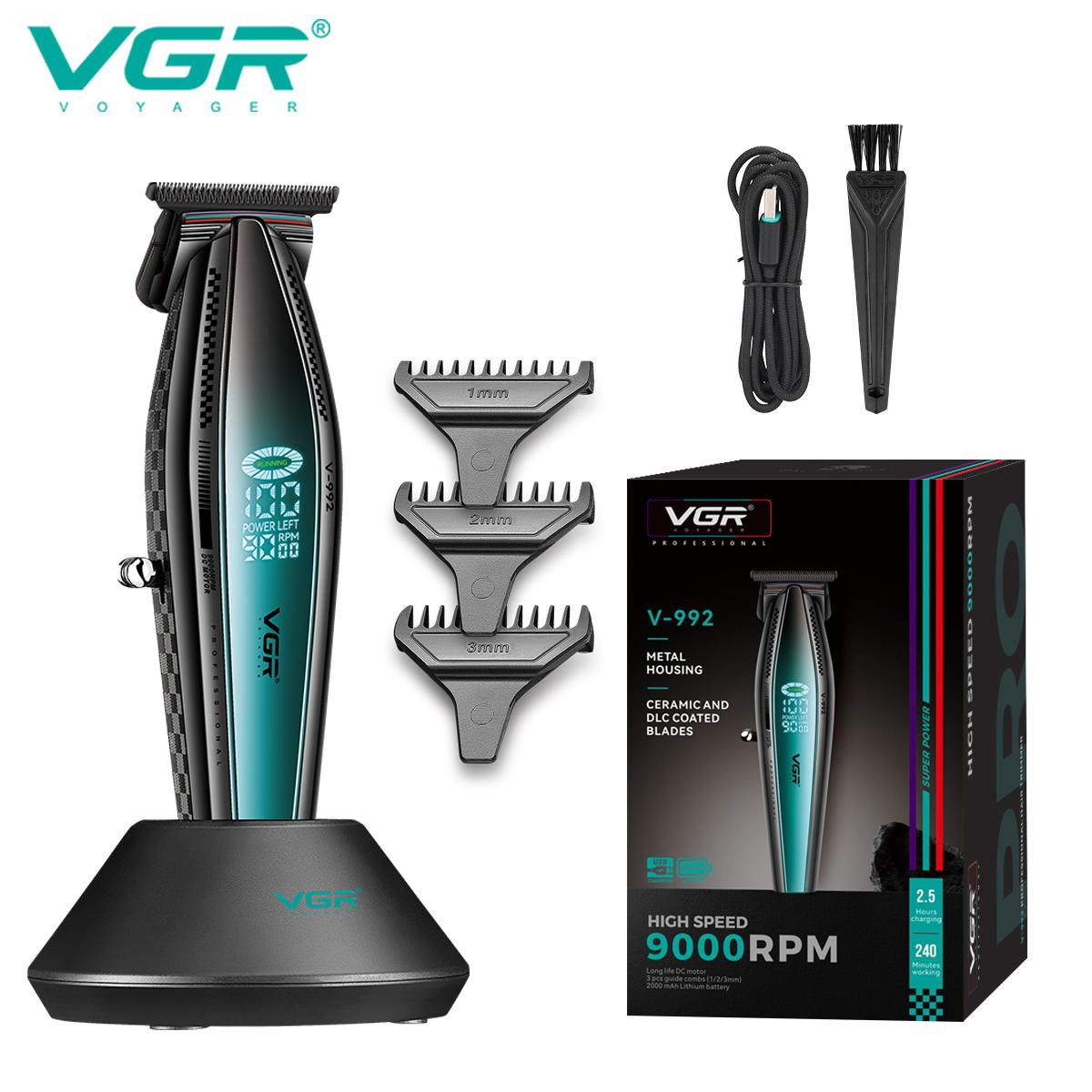 New VGR 9000RPM Powerful Electric Cordless Hair Clipper with Base Rechargeable Smart Digital Display LED LCD Shaver Hair Clipper Shape Carving V-992
New VGR 9000RPM Powerful Electric Cordless Hair Clipper with Base Rechargeable Smart Digital Display LED LCD Shaver Hair Clipper Shape Carving V-992