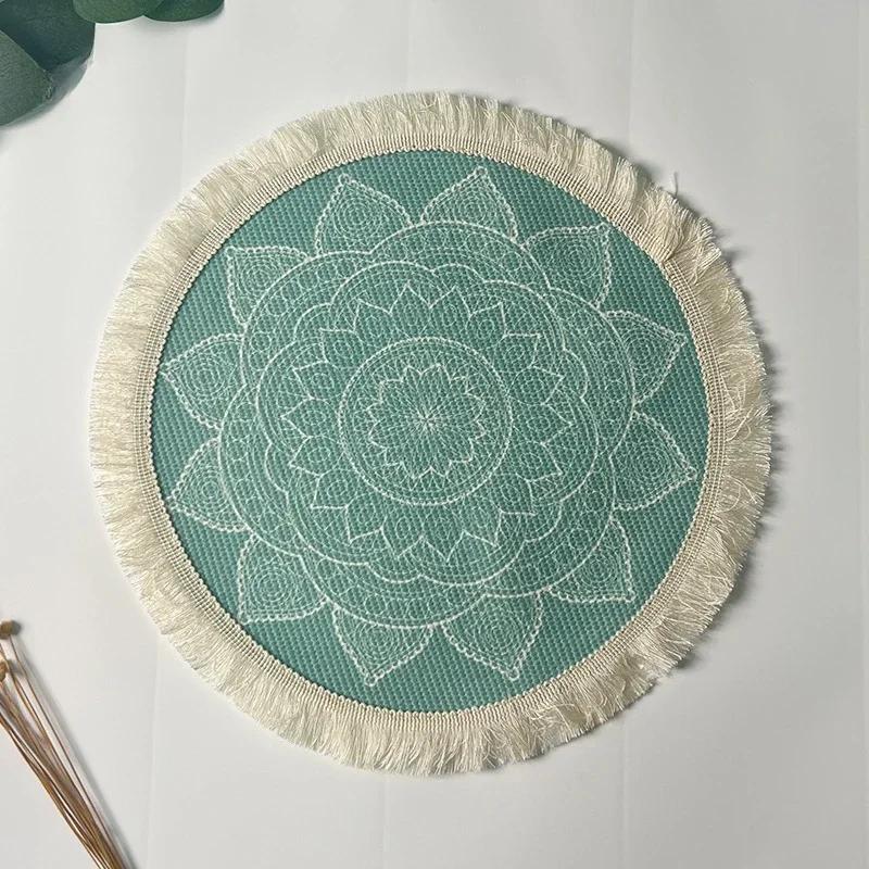 Round Table Mat Woven Ramie Placemats Anti Slip Dining Table Mats Non-Slip Tableware Bowl Pads Kitchen,Bohemian Placemat 16x16cm
Round Table Mat Woven Ramie Placemats Anti Slip Dining Table Mats Non-Slip Tableware Bowl Pads Kitchen,Bohemian Placemat 16x16cm