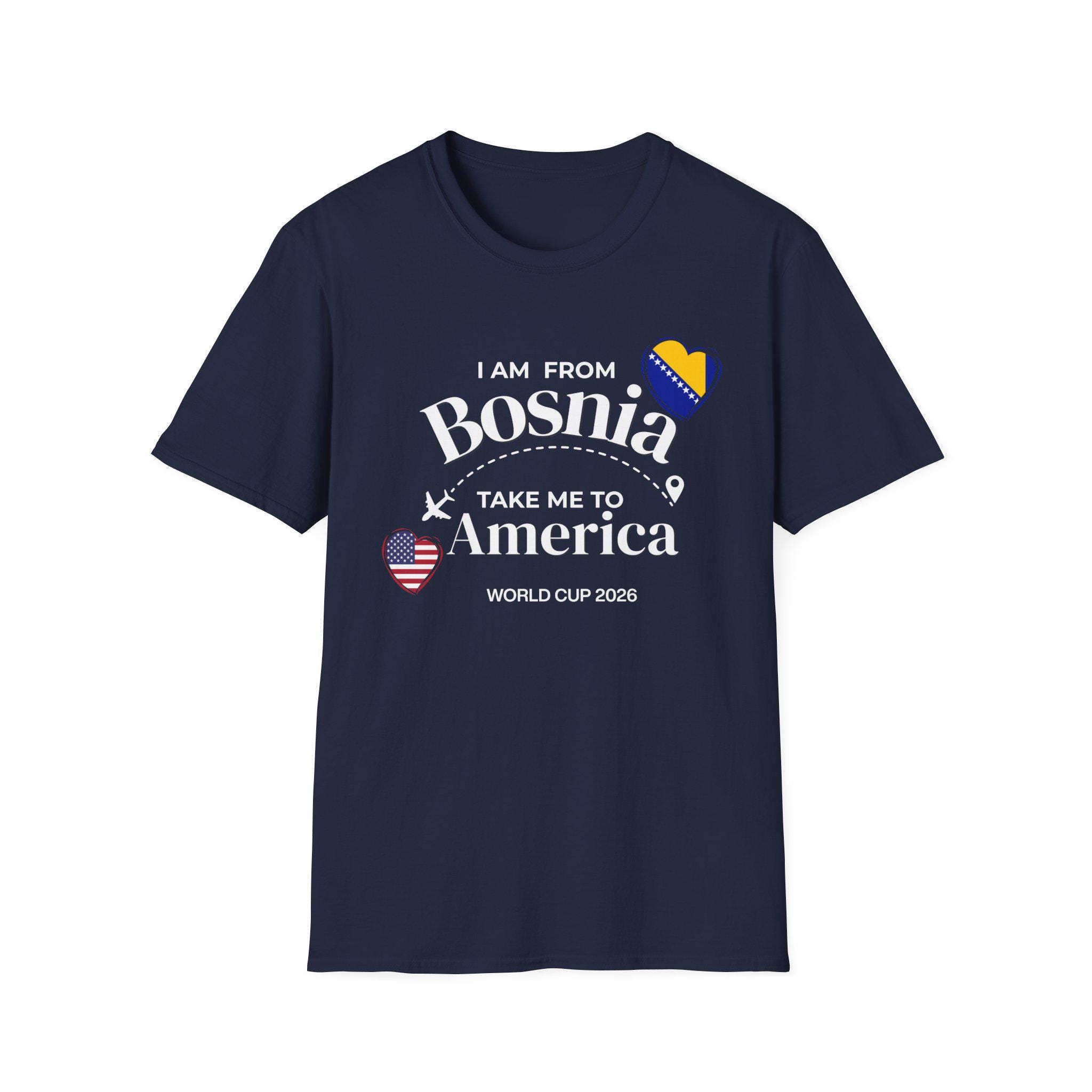 Bosnia World 2026 Bosnia USA Soccer Tee I Am From Bosnia Take Me To America Bosnian 2026 Summer Unisex Women Cotton Tshirt Y2K M
Bosnia World 2026 Bosnia USA Soccer Tee I Am From Bosnia Take Me To America Bosnian 2026 Summer Unisex Women Cotton Tshirt Y2K M