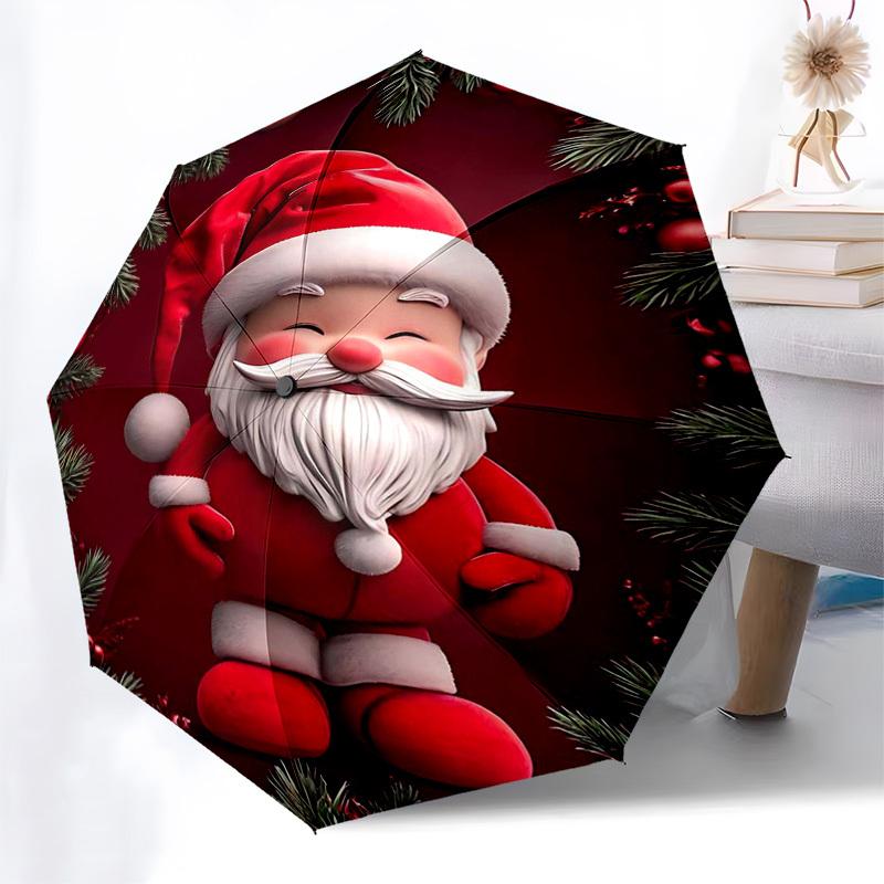 1pc Christmas Santa Claus Design Automatic Opening/Closing Umbrella, Portable Three-Fold Design with 8-Bone Iron Frame, Perfect for Outdoor Use, Festi
1pc Christmas Santa Claus Design Automatic Opening/Closing Umbrella, Portable Three-Fold Design with 8-Bone Iron Frame, Perfect for Outdoor Use, Festi