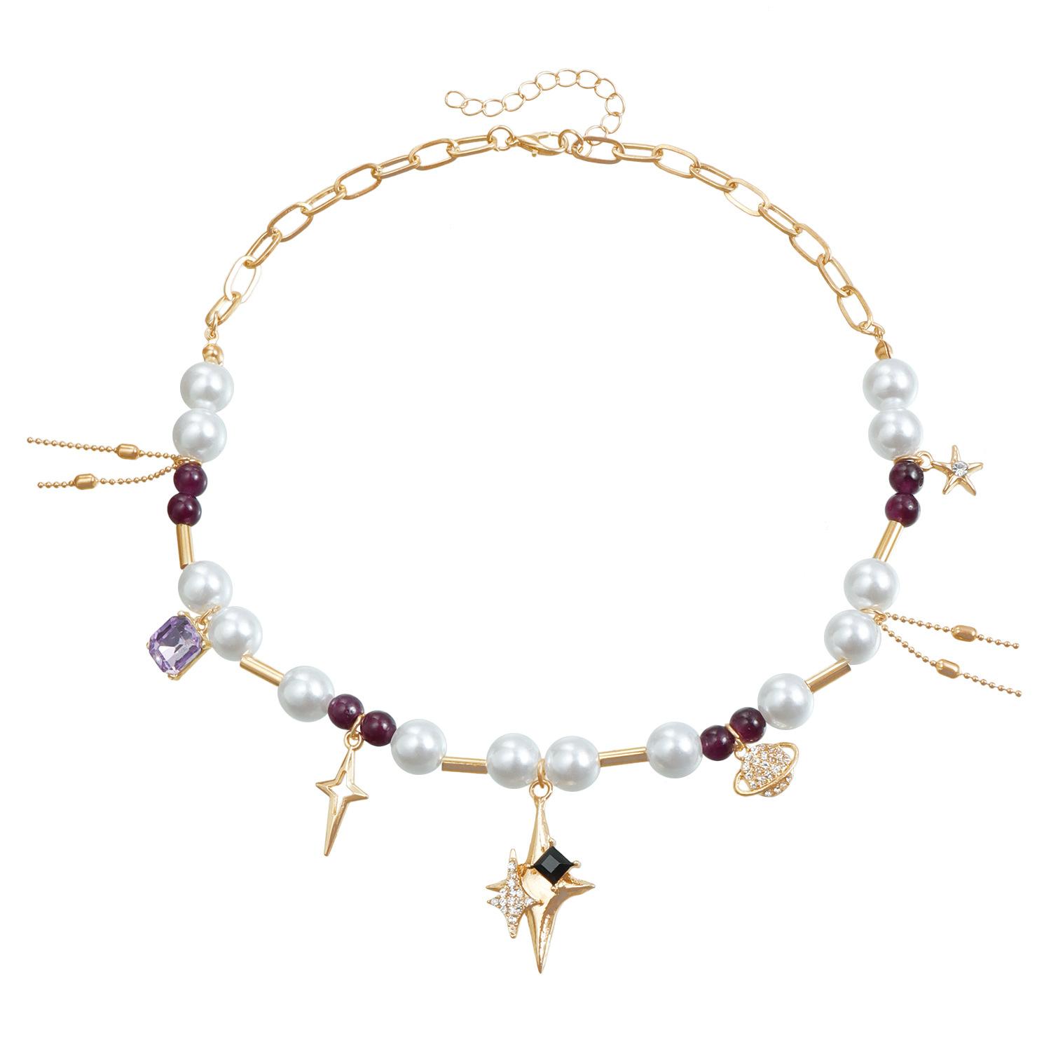 Аксессуары Четырехзвездочная планета Имитация жемчуга Опал Сращивание Цепочка на ключицу Персонализированное Креативное Ожерелье с кисточкой
Аксессуары Четырехзвездочная планета Имитация жемчуга Опал Сращивание Цепочка на ключицу Персонализированное Креативное Ожерелье с кисточкой