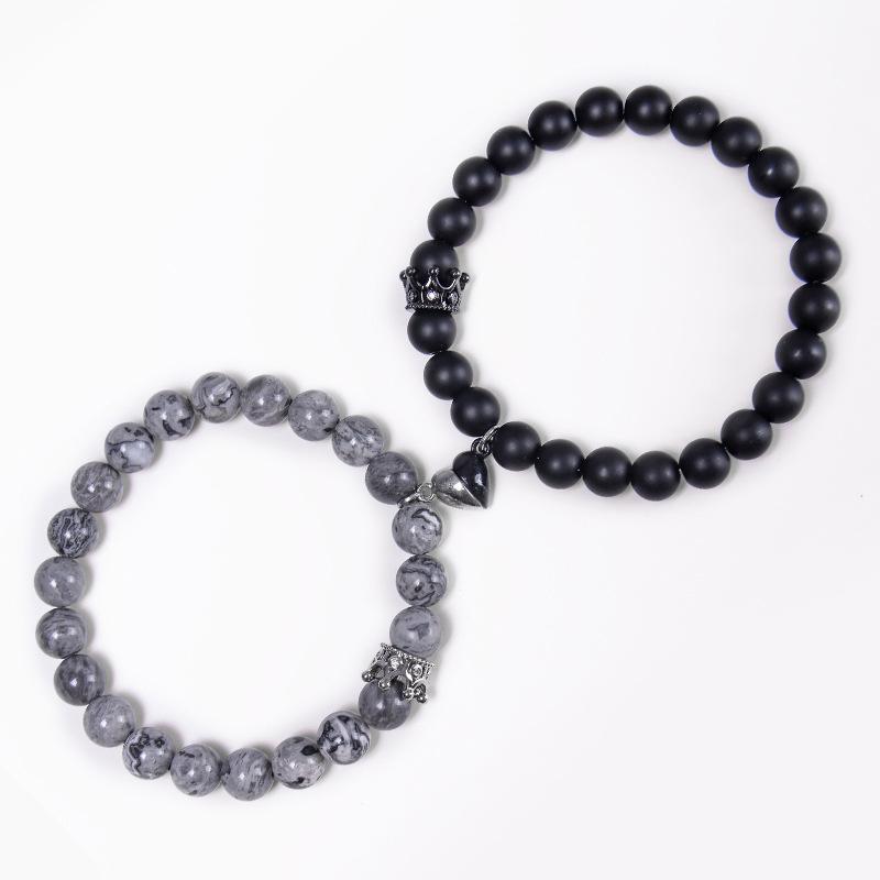 JYL TS Bracelet Couple Magnetic Crown Beaded Enhances Relationship Harmony & Luck Map plus frosted beads небо синє світло кольору
JYL TS Bracelet Couple Magnetic Crown Beaded Enhances Relationship Harmony & Luck Map plus frosted beads небо синє світло кольору