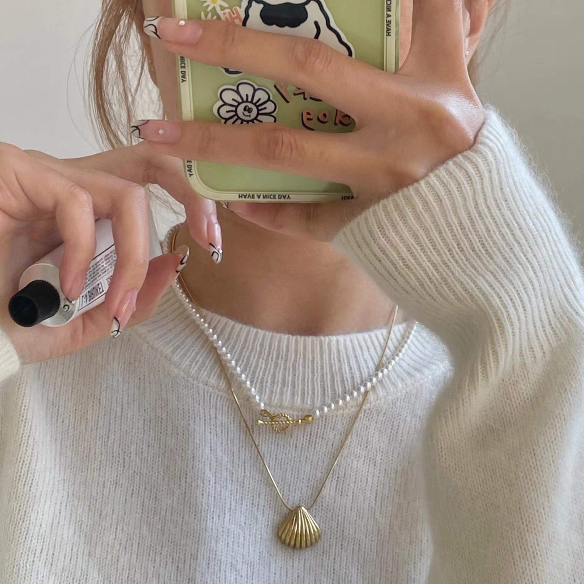 Retro Shell Clavicle Necklace: Titanium Steel Chain, 14K Gold-Plated, Women s Patterned Jewelry Steel Color Shell Pendant Necklace
Retro Shell Clavicle Necklace: Titanium Steel Chain, 14K Gold-Plated, Women s Patterned Jewelry Steel Color Shell Pendant Necklace