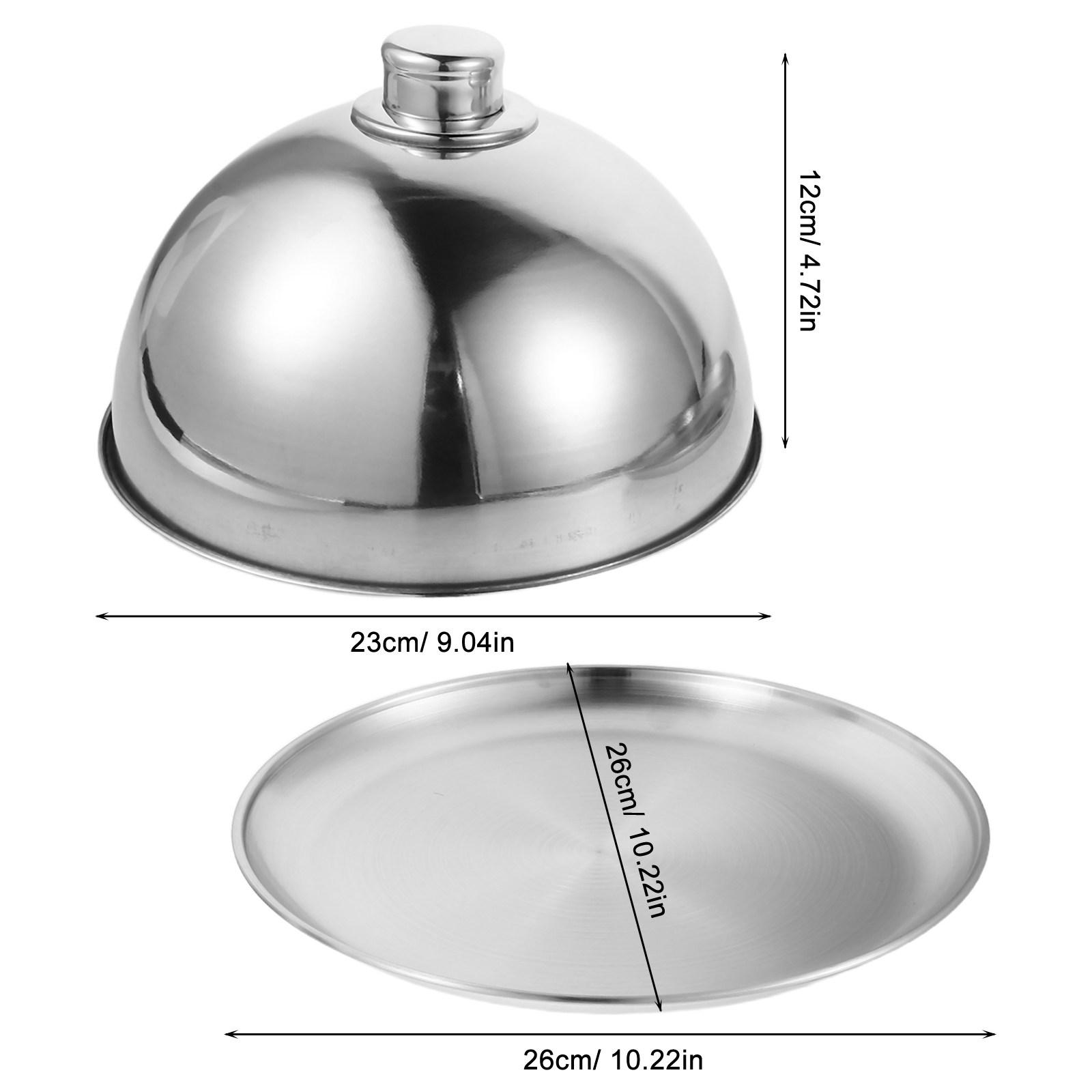 Stainless Steel Food Dome Cover For Restaurant Party Serving Plate Round Metal Tray With Lid For Butter Cheese Cake Dessert Dish
Stainless Steel Food Dome Cover For Restaurant Party Serving Plate Round Metal Tray With Lid For Butter Cheese Cake Dessert Dish