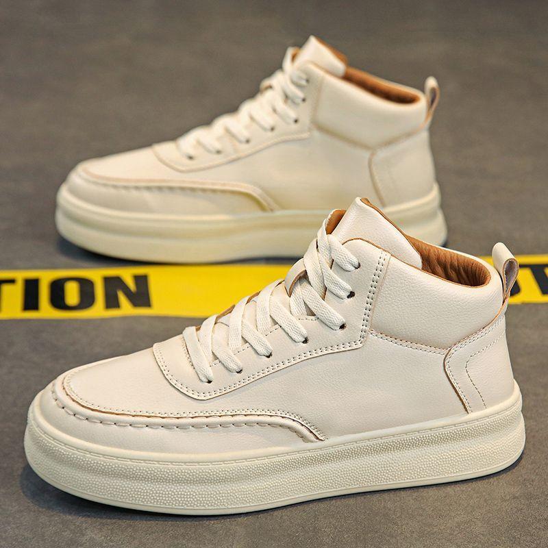 Trendy Versatile Spring Autumn White Platform Lace Up Mid Top Sneakers Soft Leather Breathable Anti Odor Youth Student Casual 44
Trendy Versatile Spring Autumn White Platform Lace Up Mid Top Sneakers Soft Leather Breathable Anti Odor Youth Student Casual 44