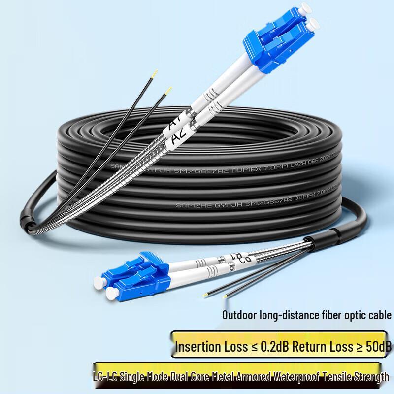 KamiTa Telecom-Grade Outdoor Armored LC-LC Fiber Optic Patch Cable
KamiTa Telecom-Grade Outdoor Armored LC-LC Fiber Optic Patch Cable