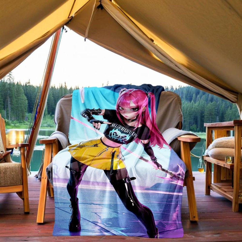 Vivid Pink Hair Crop Top with Graphic Print Blanket Lightweight Flannel Throw Blanket for Sofa, Bed, Travel, Camping, Livingroom, Office, C 130x150cm
Vivid Pink Hair Crop Top with Graphic Print Blanket Lightweight Flannel Throw Blanket for Sofa, Bed, Travel, Camping, Livingroom, Office, C 130x150cm