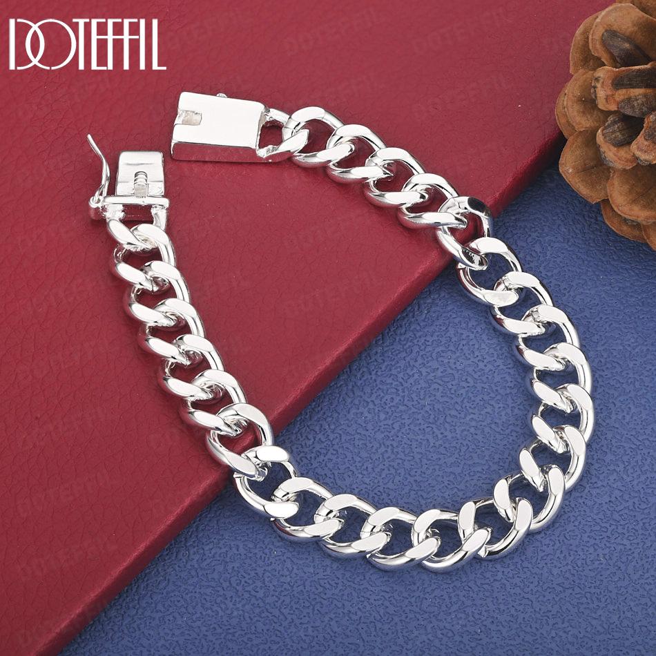 Браслет из стерлингового серебра 925 пробы, 10 мм, боковая цепочка, квадратная застежка, свадебное украшение 20cm
Браслет из стерлингового серебра 925 пробы, 10 мм, боковая цепочка, квадратная застежка, свадебное украшение 20cm