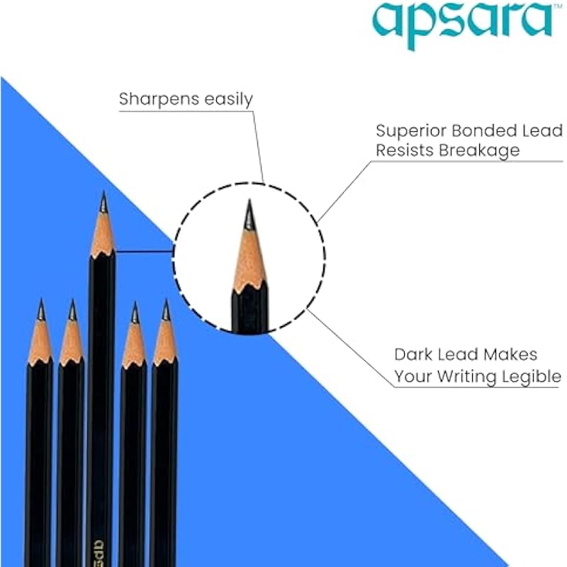 Apsara Beauty Pencils, Hexagonal Body For Strong Grip, Classic Black Design For Premium Look, Good Handwriting, Free Sha 110 чорний
Apsara Beauty Pencils, Hexagonal Body For Strong Grip, Classic Black Design For Premium Look, Good Handwriting, Free Sha 110 чорний