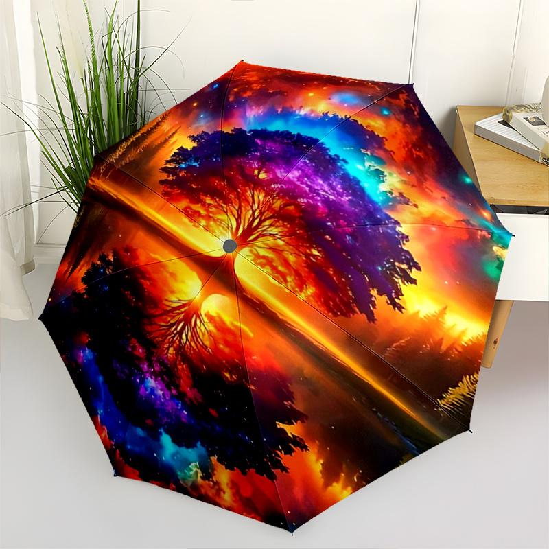 1pc Enchanted Reflection Pattern Automatic 3-Fold Practical Umbrella, 8 Iron Frames, High-Value Folding Umbrella, Suitable for Office, Travel and Outd
1pc Enchanted Reflection Pattern Automatic 3-Fold Practical Umbrella, 8 Iron Frames, High-Value Folding Umbrella, Suitable for Office, Travel and Outd