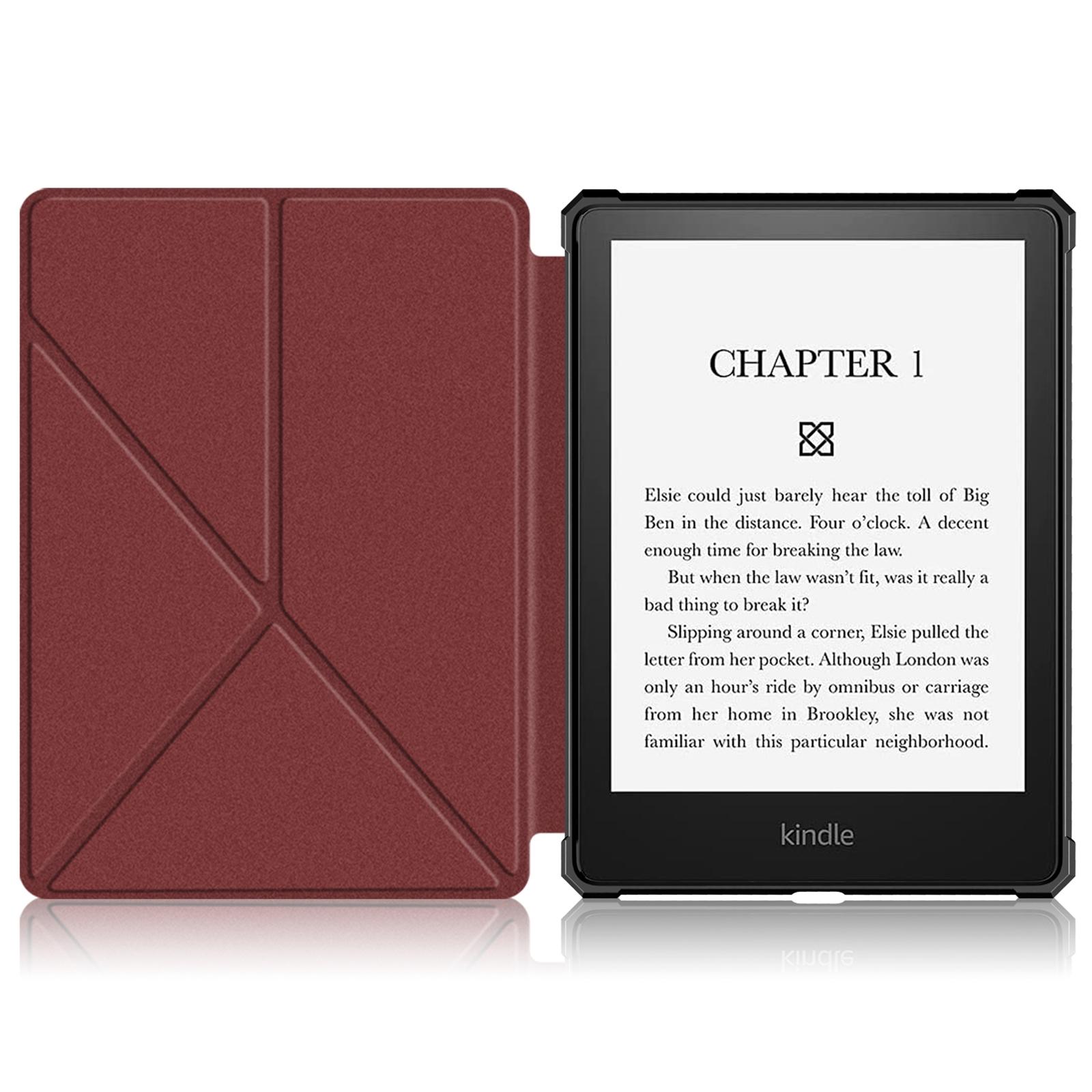 For Amazon Kindle Paperwhite (2021) Origami Dual-Angle Stand Design Smart Wake/Sleep Case Magnetic Absorbing Wine Red
For Amazon Kindle Paperwhite (2021) Origami Dual-Angle Stand Design Smart Wake/Sleep Case Magnetic Absorbing Wine Red