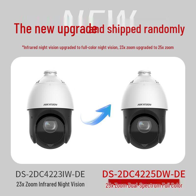 HIKVISION 4-inch 2MP 25x Zoom Full-Color Smart POE Dome Camera CN plug (adapter included)
HIKVISION 4-inch 2MP 25x Zoom Full-Color Smart POE Dome Camera CN plug (adapter included)