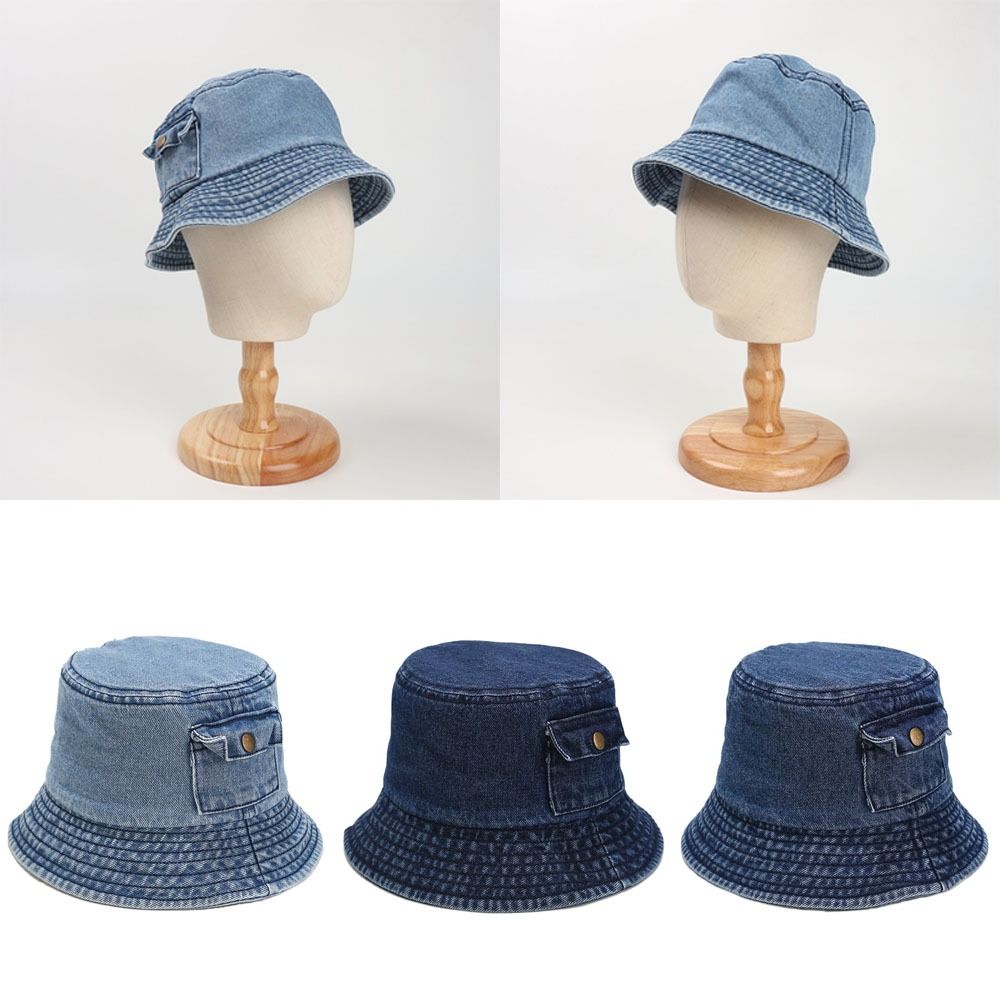 Casual Denim Bucket Hat Versatile Flat Top Cap Trendy Sunscreen Hat Unisex світло-синій колір
Casual Denim Bucket Hat Versatile Flat Top Cap Trendy Sunscreen Hat Unisex світло-синій колір