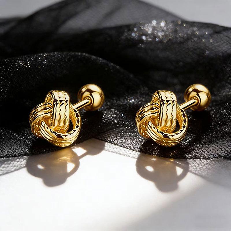 Ruyi Concentric Knot Screw Earrings Women S Niche Design Earrings Free Of Earbone Nails To Raise Ears Light Luxury Simple Ear Jewelry
Ruyi Concentric Knot Screw Earrings Women S Niche Design Earrings Free Of Earbone Nails To Raise Ears Light Luxury Simple Ear Jewelry