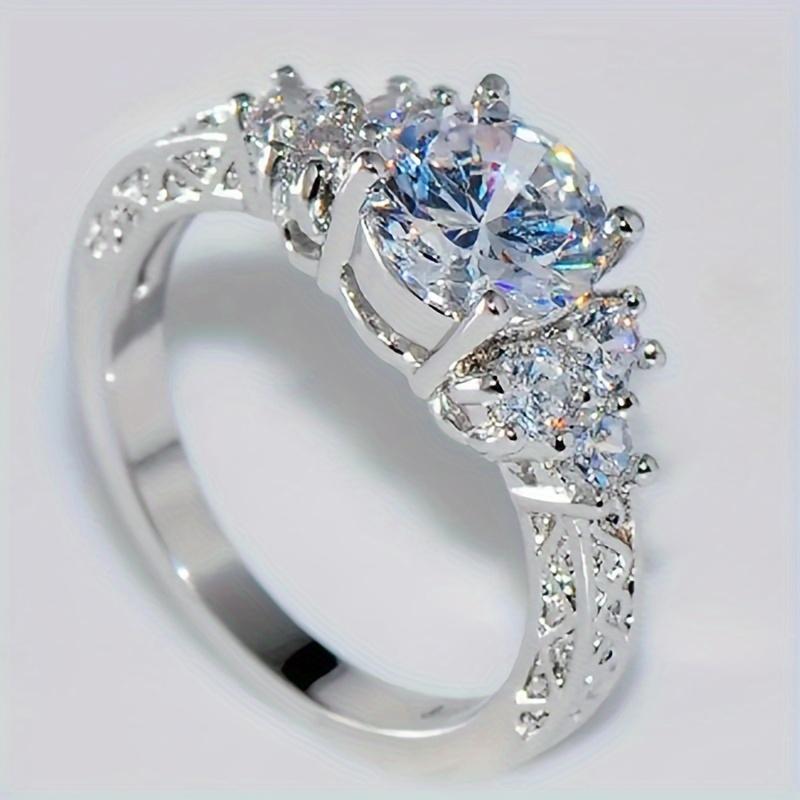 1pc Elegant White Cubic Engagement Ring for Women - Marquise & Round Cut Accents, Alloy Wedding Band for Anniversary, Bridal Jewelry Gift for Her 5
1pc Elegant White Cubic Engagement Ring for Women - Marquise & Round Cut Accents, Alloy Wedding Band for Anniversary, Bridal Jewelry Gift for Her 5