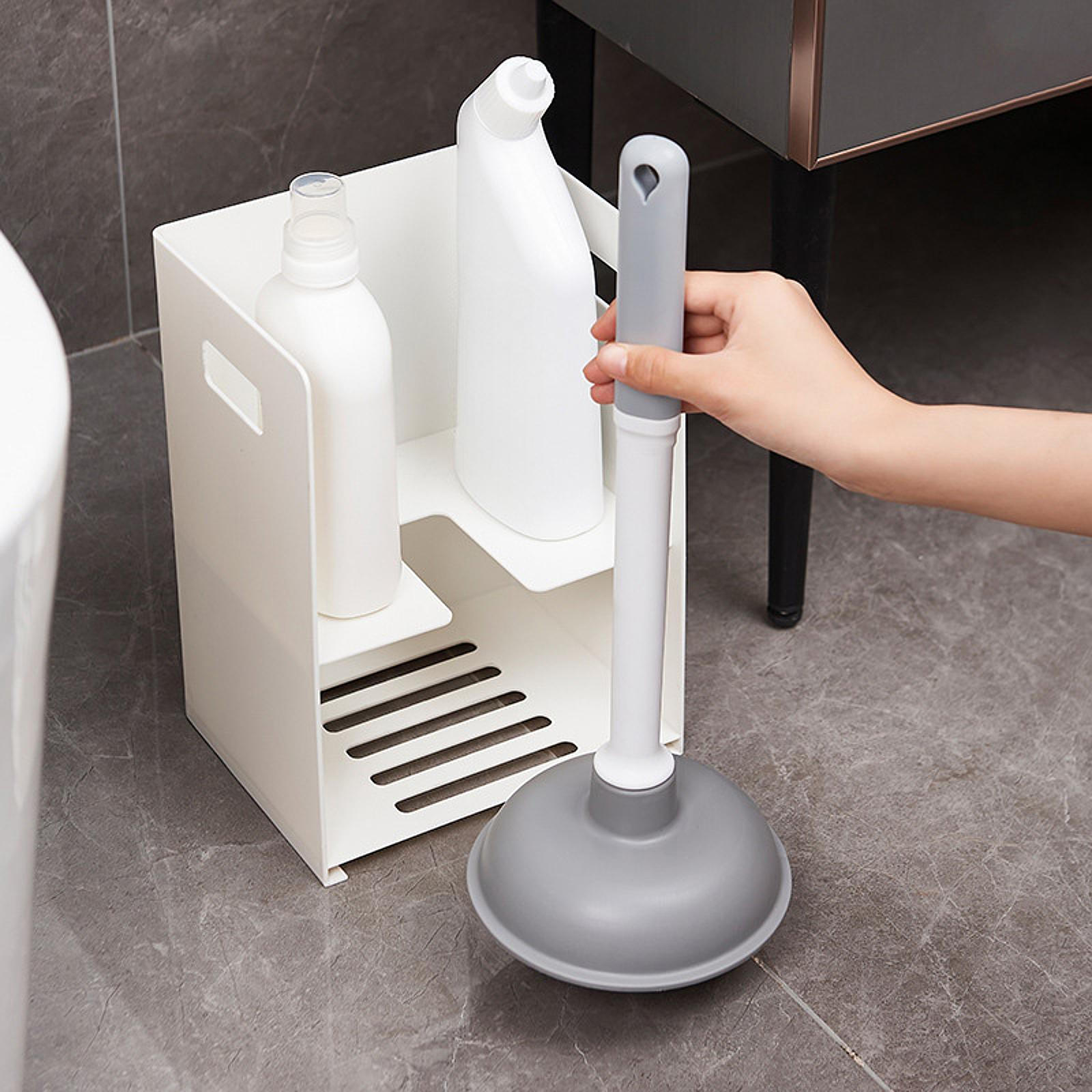 Держатель для вантуза для унитаза Органайзер для ванной комнаты Легкий, Портативный, Универсальный, Износостойкий Угловая полка
Держатель для вантуза для унитаза Органайзер для ванной комнаты Легкий, Портативный, Универсальный, Износостойкий Угловая полка