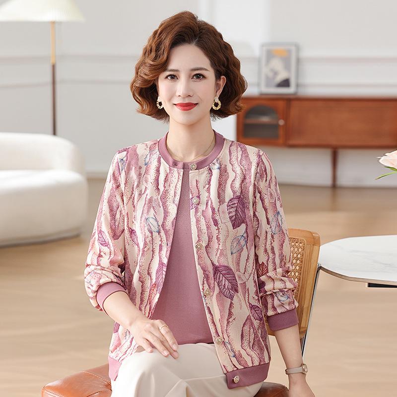 Spring Collection: Printed Knitwear Two-Piece Set - Outerwear & Short-Sleeved Base Layer for Middle-Aged and Older Women XL (90-105 lbs) розовый
Spring Collection: Printed Knitwear Two-Piece Set - Outerwear & Short-Sleeved Base Layer for Middle-Aged and Older Women XL (90-105 lbs) розовый