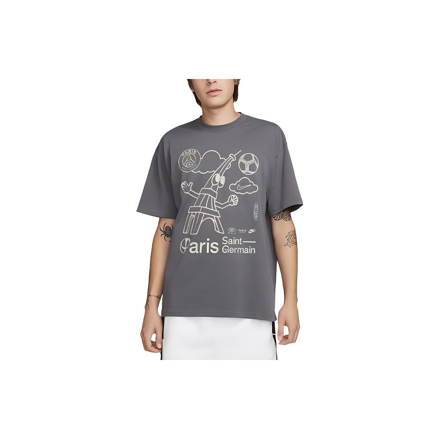 Nike Paris Saint-Germain Max90 Letter Print Loose Short Sleeve T-Shirt Men Tops Iron-Grey FN2543-068 M
Nike Paris Saint-Germain Max90 Letter Print Loose Short Sleeve T-Shirt Men Tops Iron-Grey FN2543-068 M