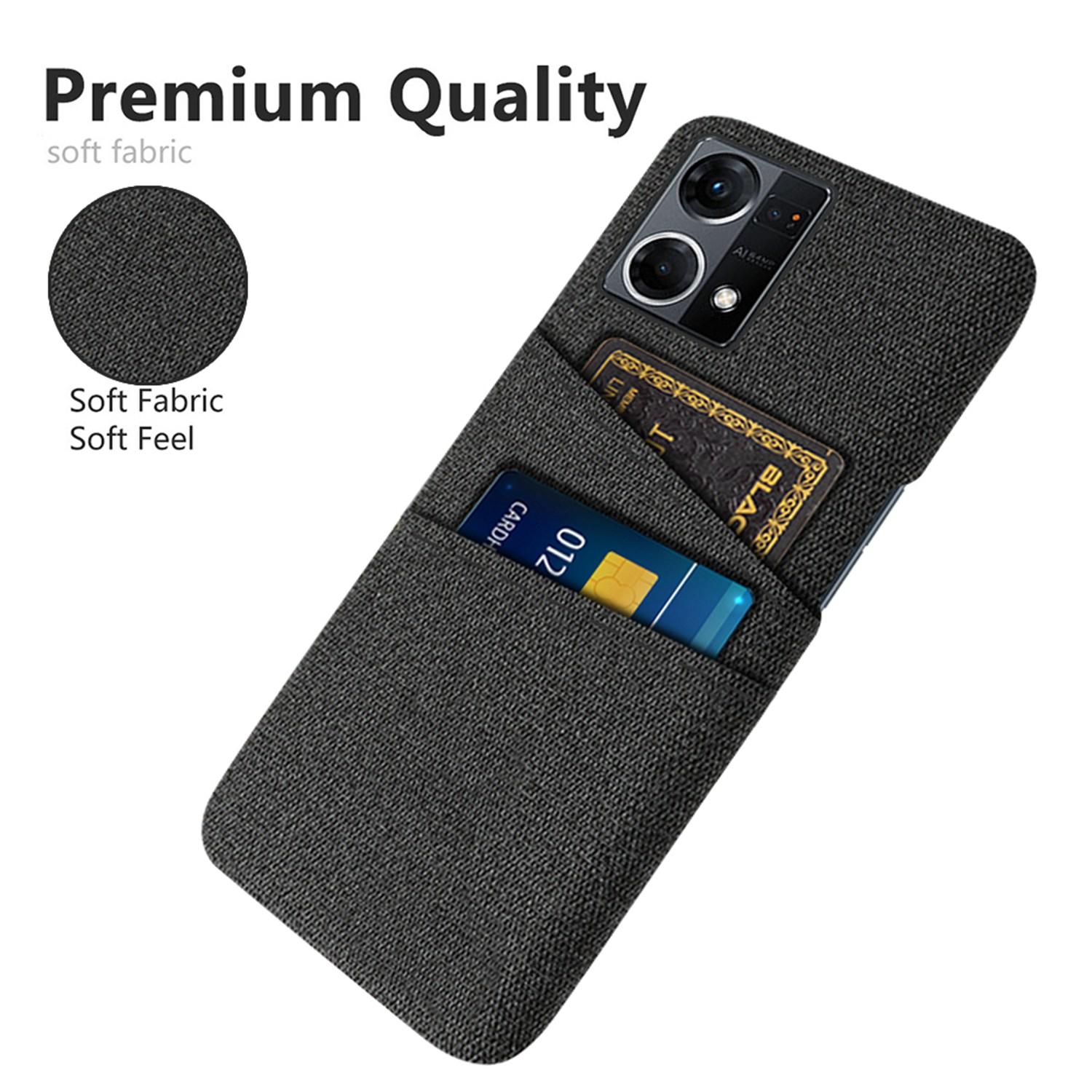 Dual Card Slots Phone Cover for Oppo Reno7 4G,Cloth Texture Drop-proof Cloth+PC Back Case Shell Black
Dual Card Slots Phone Cover for Oppo Reno7 4G,Cloth Texture Drop-proof Cloth+PC Back Case Shell Black