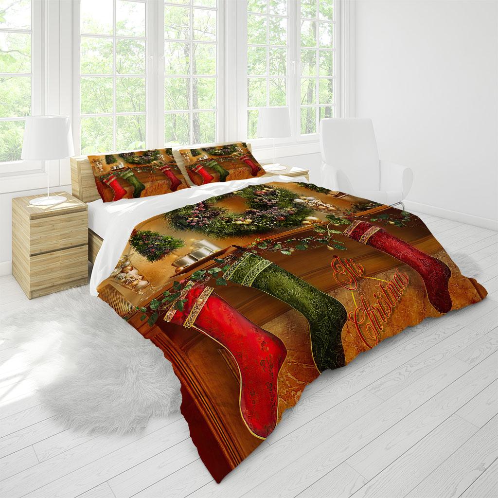 HUANZHUANG King Size Duvet Cover Sets 3D Red Christmas Stockings Pattern Printed Duvet Cover Set With Pillow Cases 3 Pieces Soft (135x200cm)
HUANZHUANG King Size Duvet Cover Sets 3D Red Christmas Stockings Pattern Printed Duvet Cover Set With Pillow Cases 3 Pieces Soft (135x200cm)