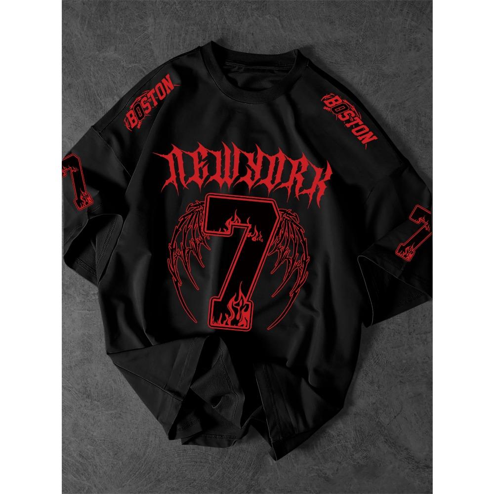 Men s Street Style T-Shirt New York & Boston City with Number 7 Graphic Print Polyester Fabric XS
Men s Street Style T-Shirt New York & Boston City with Number 7 Graphic Print Polyester Fabric XS