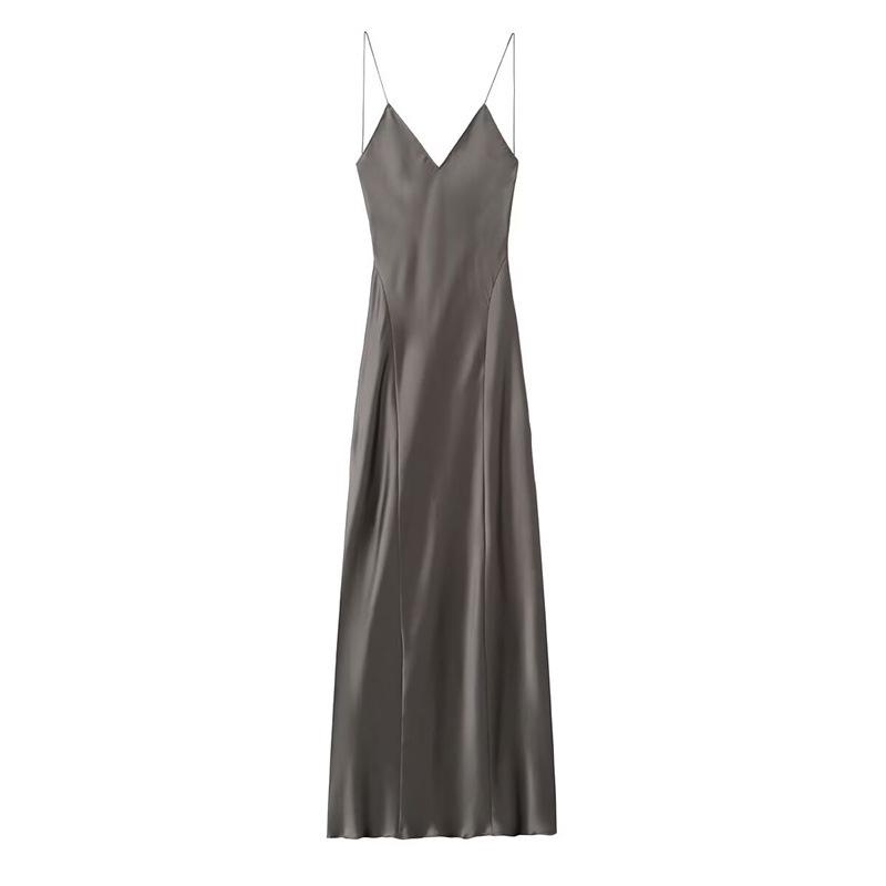 European & American Style Silk Satin Winter Camisole Dress 2025 - Model 8325840 Large сірий колір
European & American Style Silk Satin Winter Camisole Dress 2025 - Model 8325840 Large сірий колір