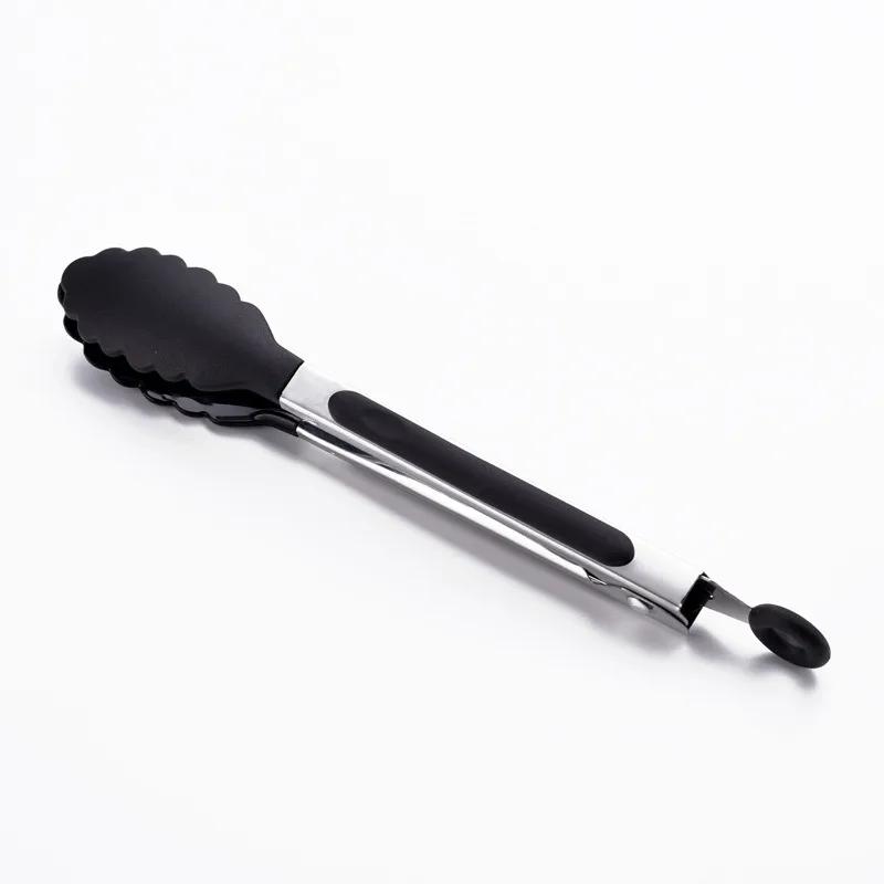 1 Pc Black Silicone Food Tongs, Stainless Steel Food Tongs Outdoor BBQ Clamps for Camping Kitchen Tongs for Baking Steak
1 Pc Black Silicone Food Tongs, Stainless Steel Food Tongs Outdoor BBQ Clamps for Camping Kitchen Tongs for Baking Steak