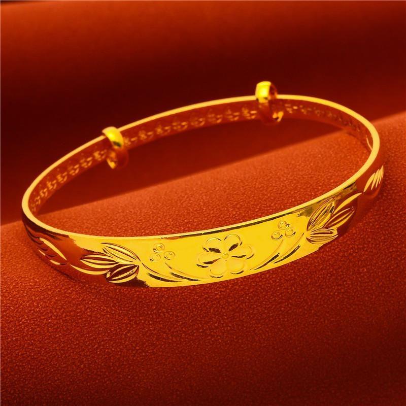 Вьетнамское чистое аллювиальное золото Браслет с цветком и иероглифом Фу Женский браслет из искусственного старинного золота Настоящие товары Аксессуары Ювелирные изделия Не выцветает Blossom No. 1
Вьетнамское чистое аллювиальное золото Браслет с цветком и иероглифом Фу Женский браслет из искусственного старинного золота Настоящие товары Аксессуары Ювелирные изделия Не выцветает Blossom No. 1