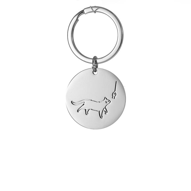 Cute Cat Round Stainless Steel Keychain 6 Optional Styles Fashion Bag Pendant Practical Gift for Best Friends
Cute Cat Round Stainless Steel Keychain 6 Optional Styles Fashion Bag Pendant Practical Gift for Best Friends