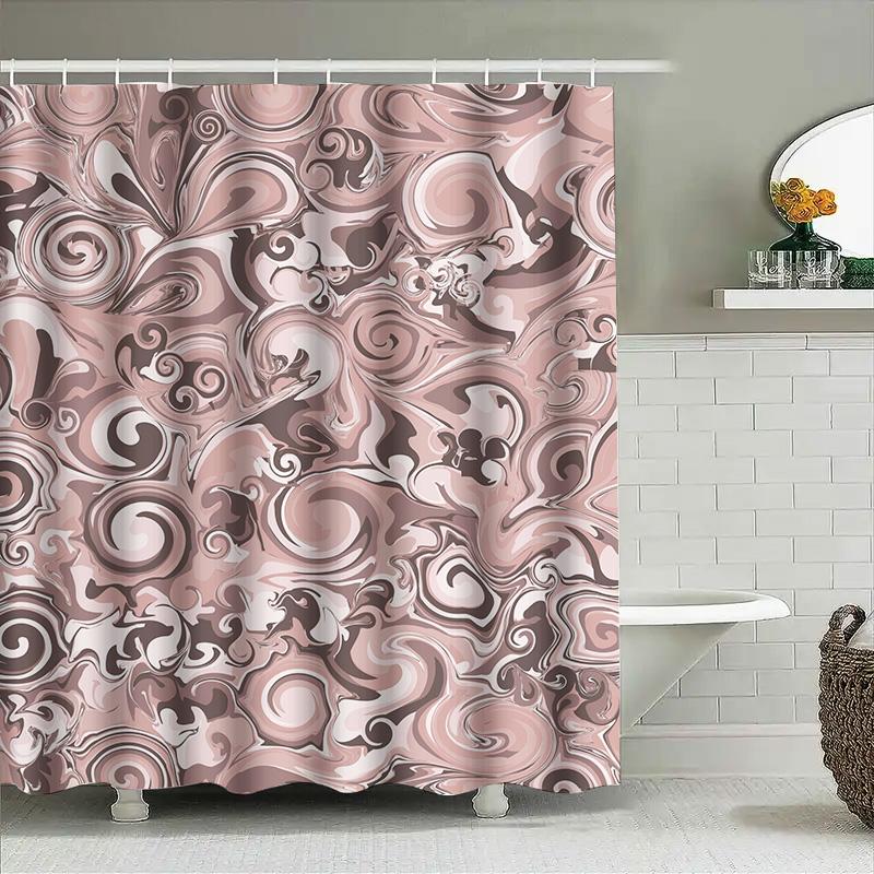 Luxury Swirl Pattern Shower Curtain Waterproof Fabric Bathroom Decor Modern Pink White Print For Home Bathing Room Accessories ( W60H190(CM)-1 Pcs
Luxury Swirl Pattern Shower Curtain Waterproof Fabric Bathroom Decor Modern Pink White Print For Home Bathing Room Accessories ( W60H190(CM)-1 Pcs