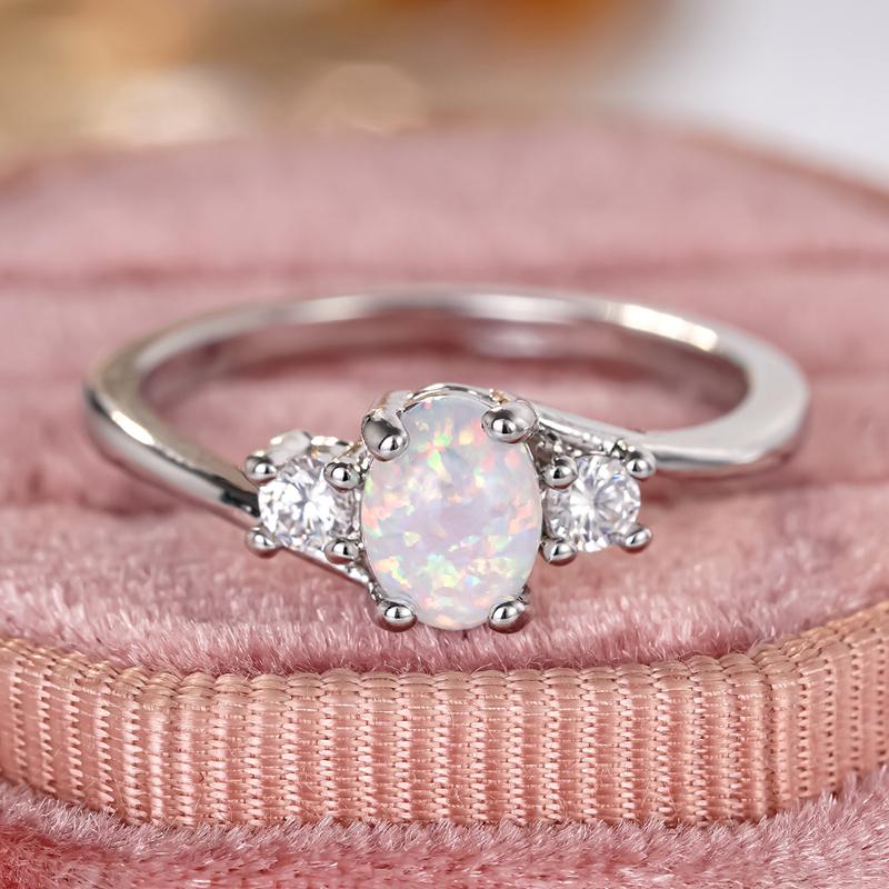 Huitan Simple Elegant Oval Opal Rings Women for Engagement Wedding Eternity Accessories Copper Color Temperament Classic Zircon 6
Huitan Simple Elegant Oval Opal Rings Women for Engagement Wedding Eternity Accessories Copper Color Temperament Classic Zircon 6